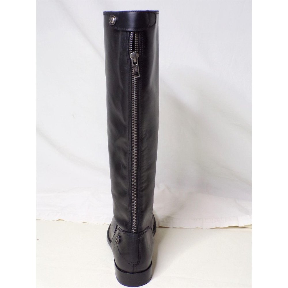 FRYE Melissa Button Zip Back Knee High Riding Boot Black 6 NEW - Picture 8 of 12